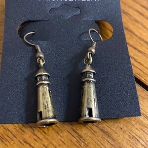 Lighthouse Dangle Pierced Earrings